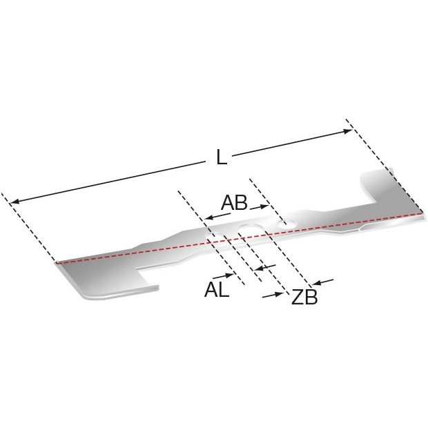 Pjovimo peilis Partner/Craftsman/Ariens/AYP traktoriukams, 53 cm. (107 cm. dekoms) 1